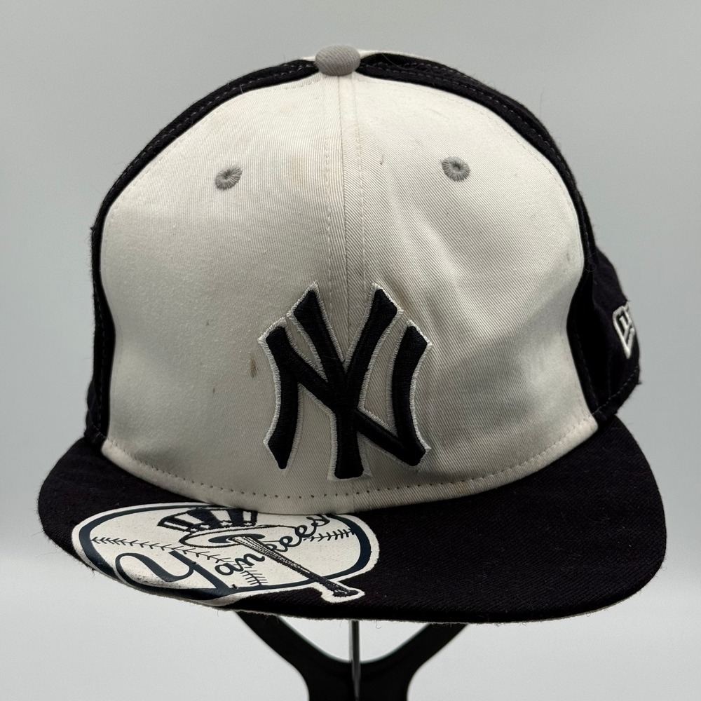 New‎ York Yankees New Era 59FIFTY Fitted Baseball Cap Mens 7 1/2 Black White